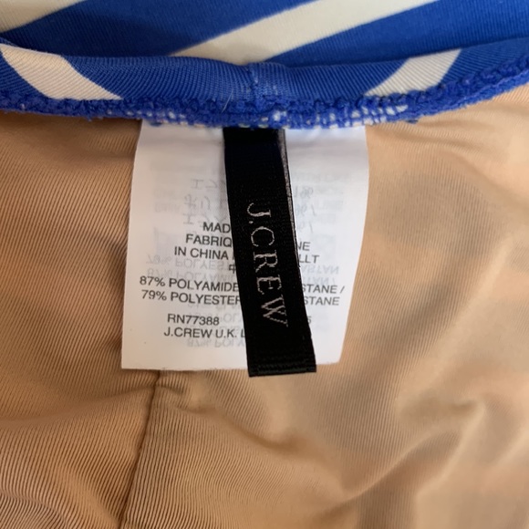 J.Crew Style J1815 Plunging scoopback one-piece swimsuit in blue/white stripe 14 - Picture 7 of 10
